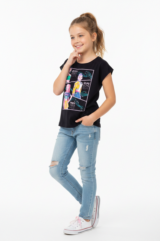 Camisa negra niña K pop Huntrix St Jacks 2030221103