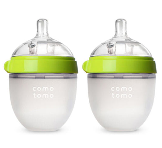 2 Pepes Biberon Como tomo  baby bottel verde niño