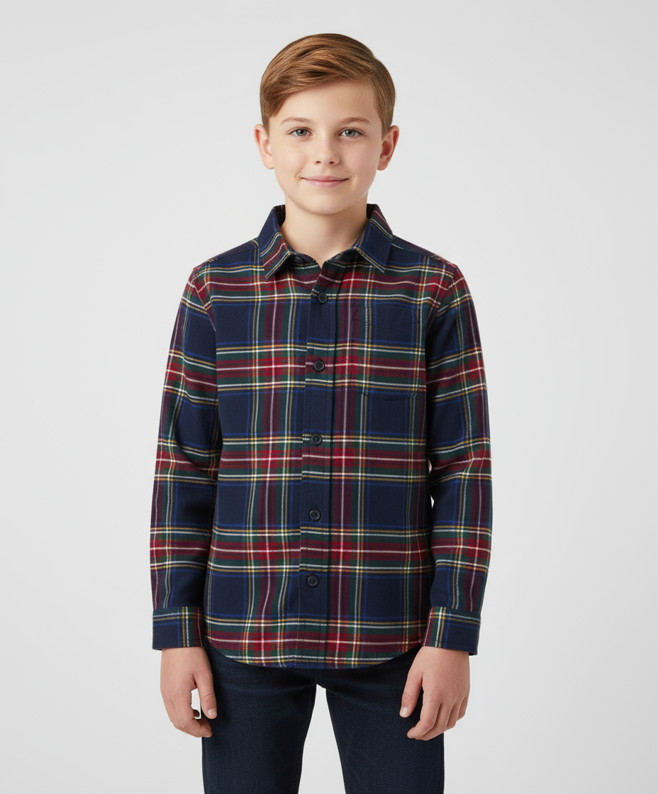 Camisa cuadros azul rojo verde  Childrens place niño formal 14728688