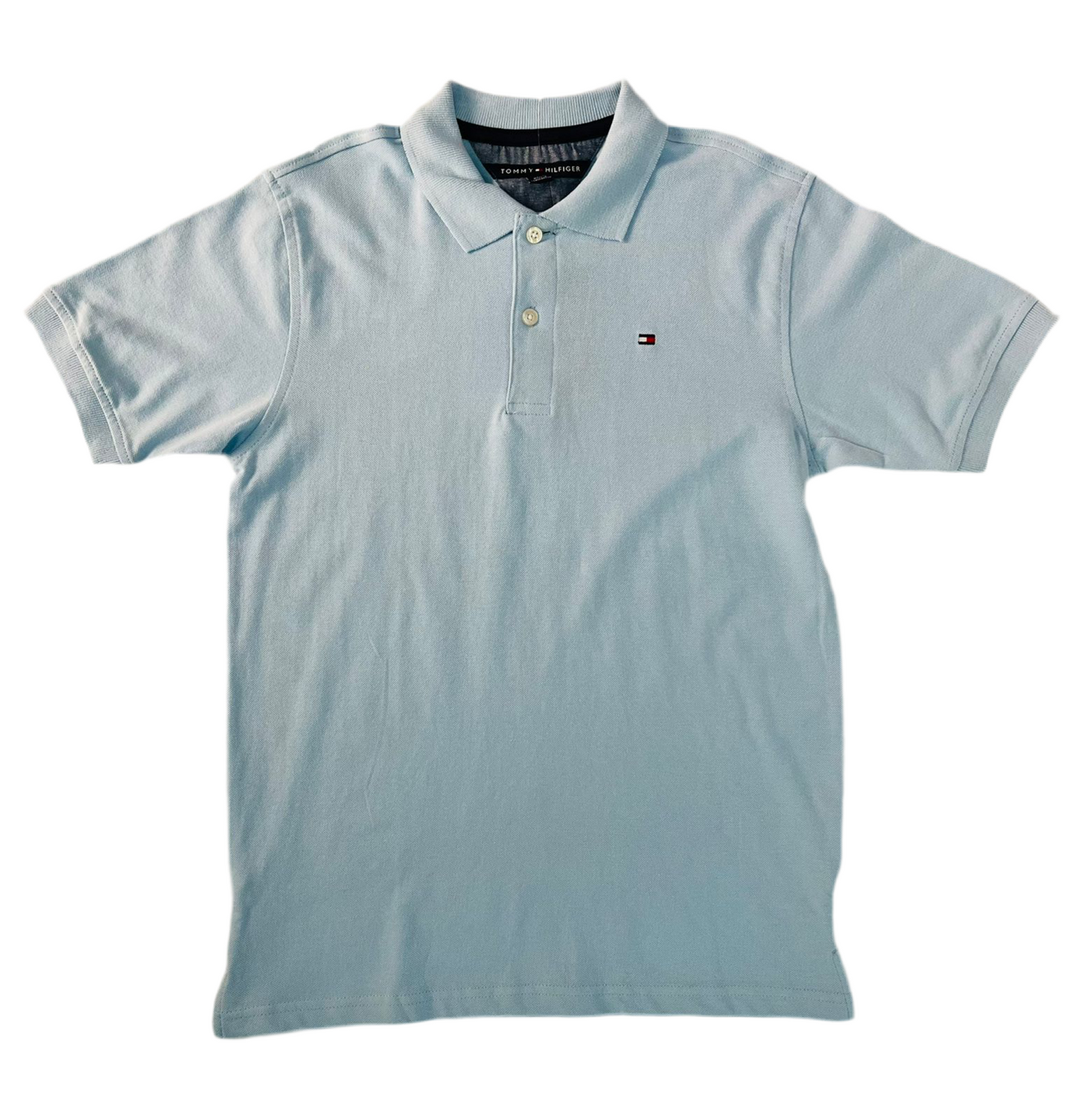 Camisa celeste Tommy  Hilfiger niño tipo polo