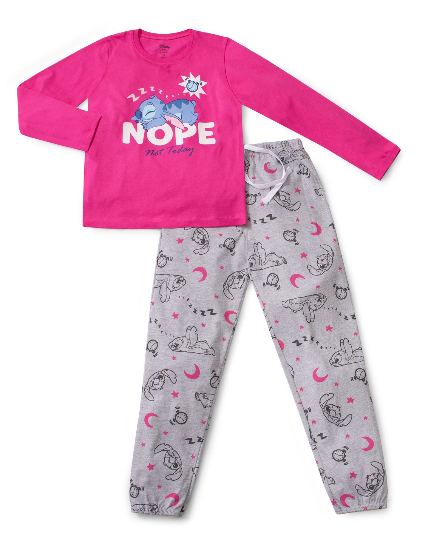 Pijama Disney St Jacks Stitch Rosa Gris Niña  29055472