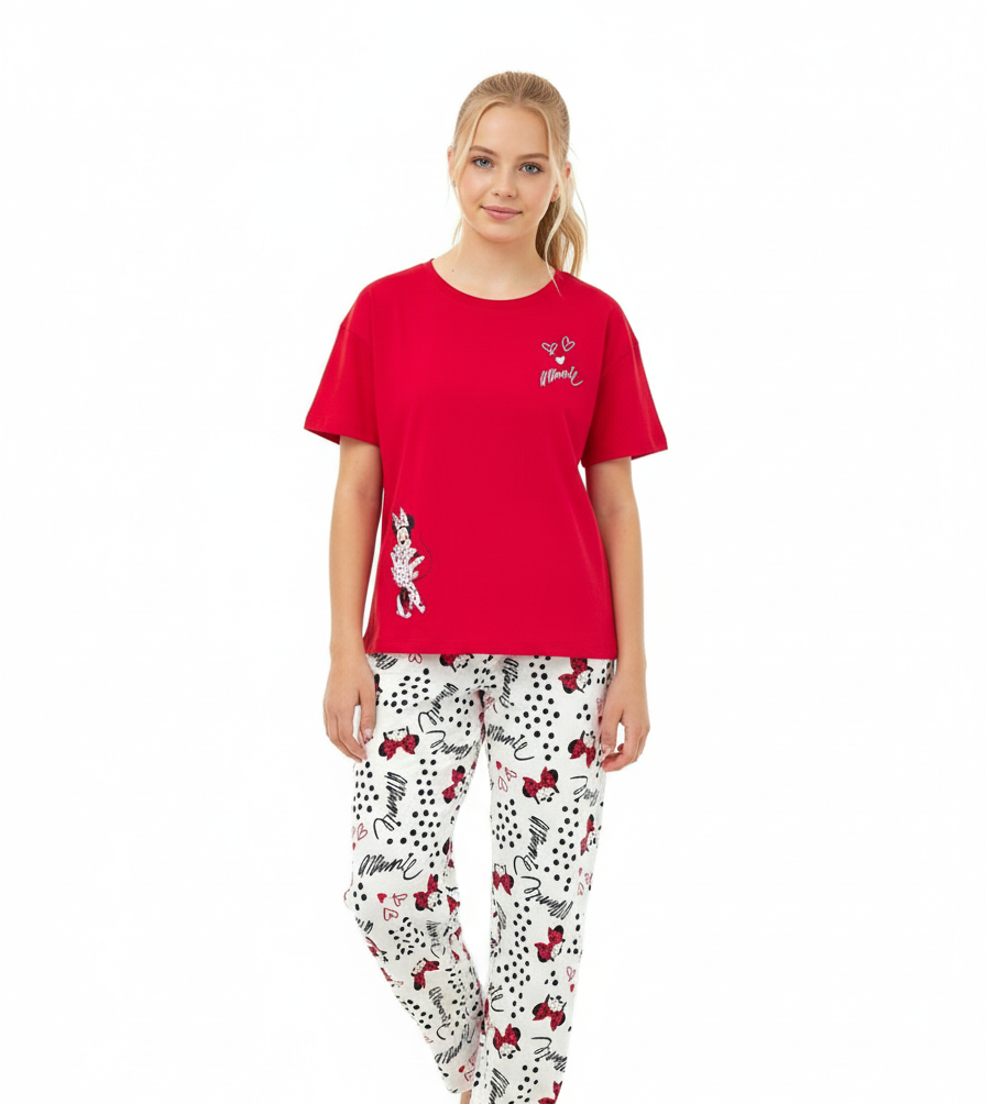 Pijama set minnie niña St Jacks 2080184301 roja