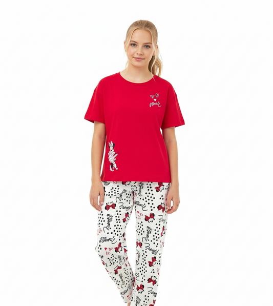 Pijama set minnie niña St Jacks 2080184301 roja