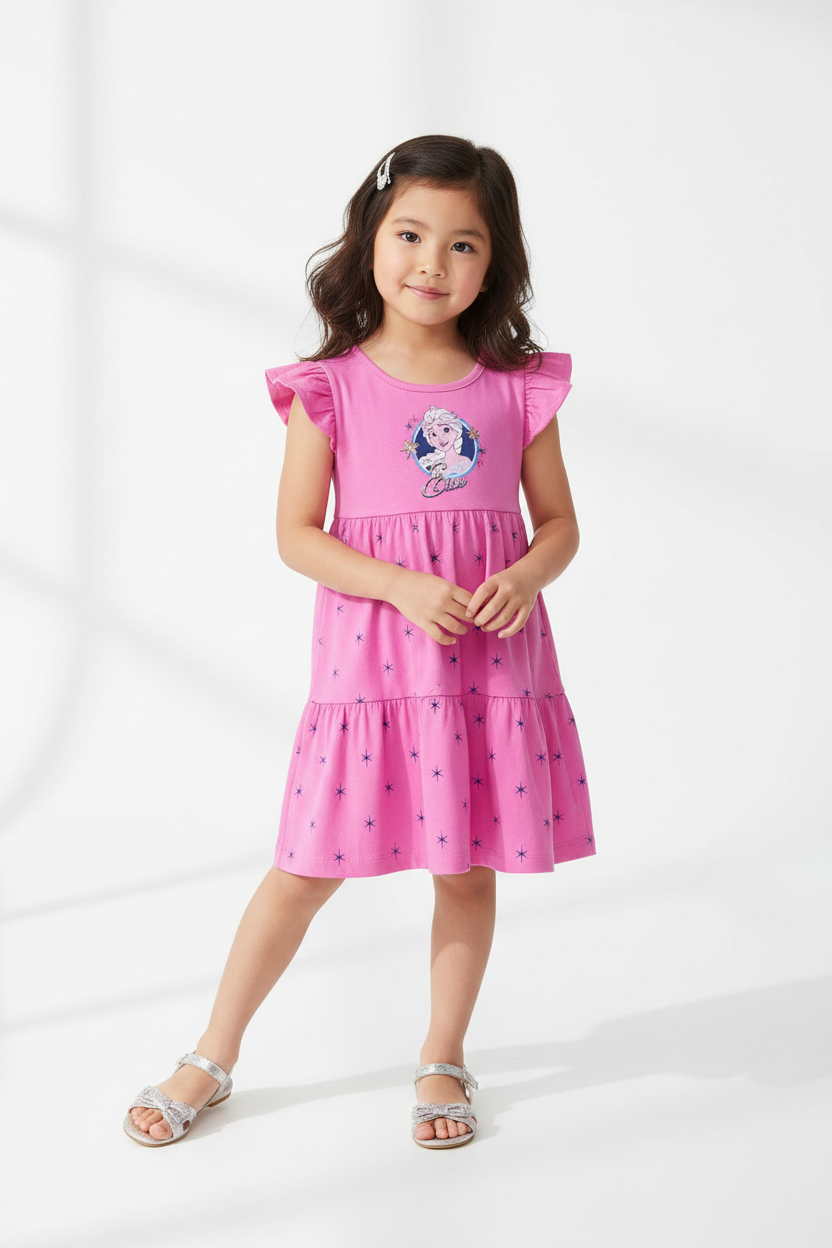 Vestido Disney St Jacks Frozen Rosa Niña promo 2x1000 2090043401