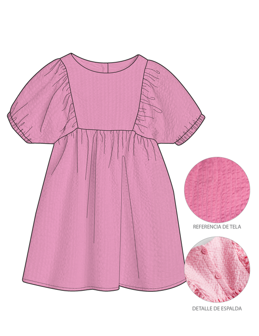 Vestido rosado pink bloom niña St Jacks 2090044202