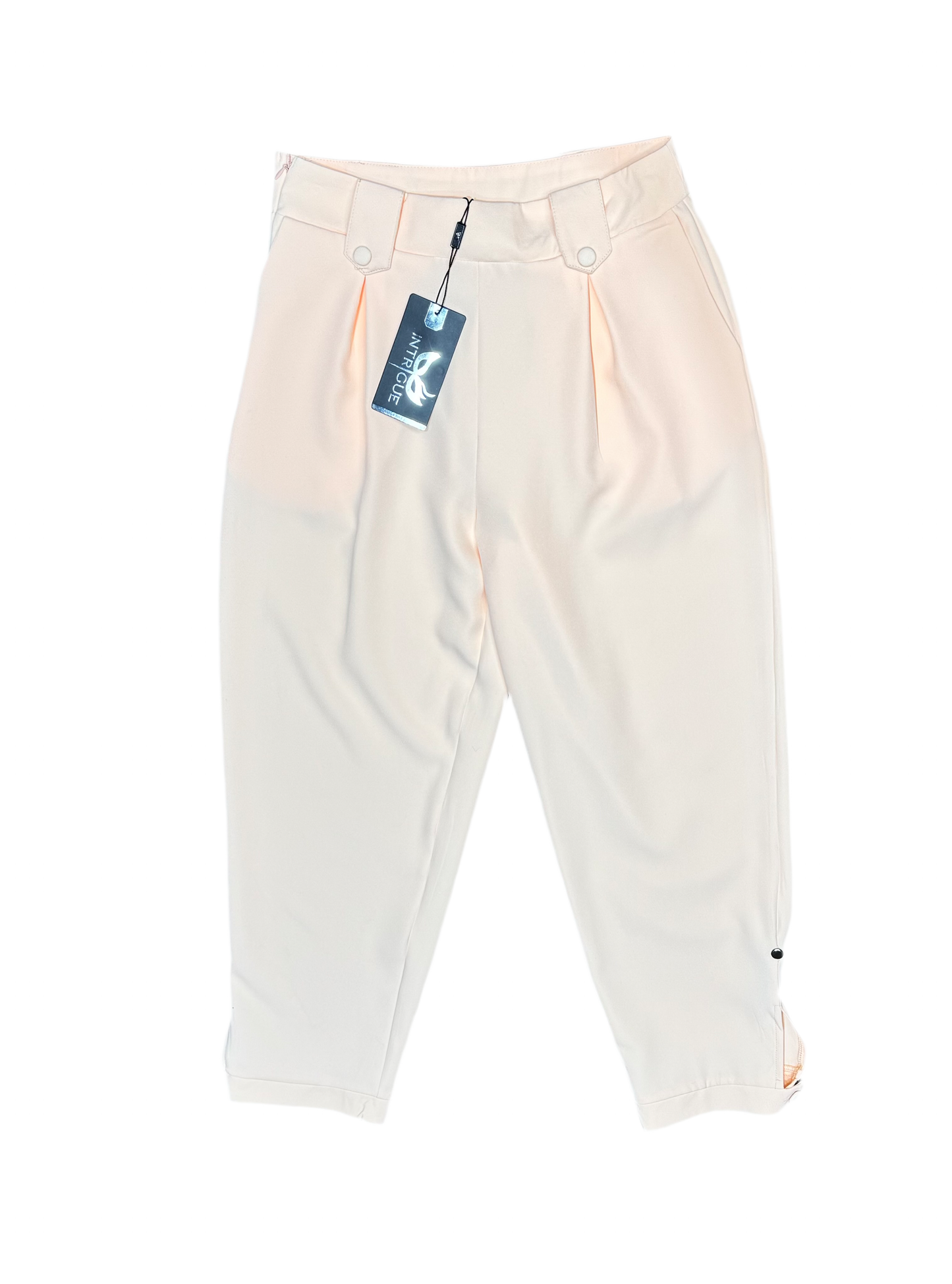 Pantalon tela tiro alto dama mujer salmon  INT3-1737 690590490 promo 3x1000