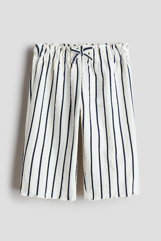 Pantalon rayas blanco azul old money niño H&M 1324966004