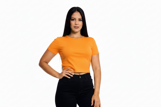Camisa dama blusa naranja Chic mi CTD1155-31 390345