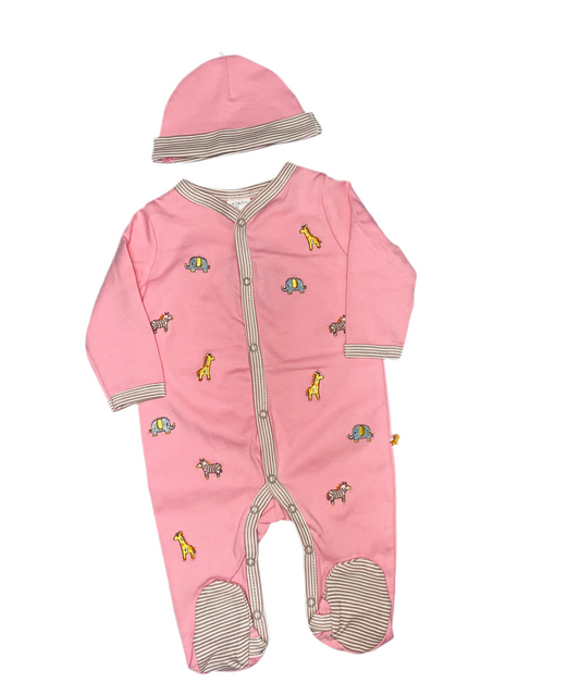 Set 2 piezas rosado animalitos niña Kobytin