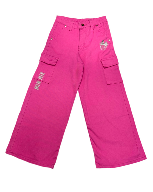 Pantalon jeans rosado niña Minnie MM-2517