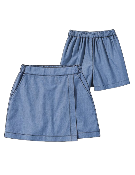 Falda short azul jeans niña St Jacks 2410022001
