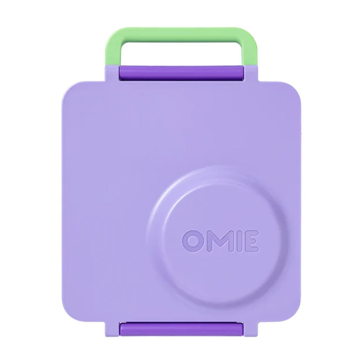Lonchera accesorio para comida antiderrame niña niño OMIELIFE bento box morada agarradera verde