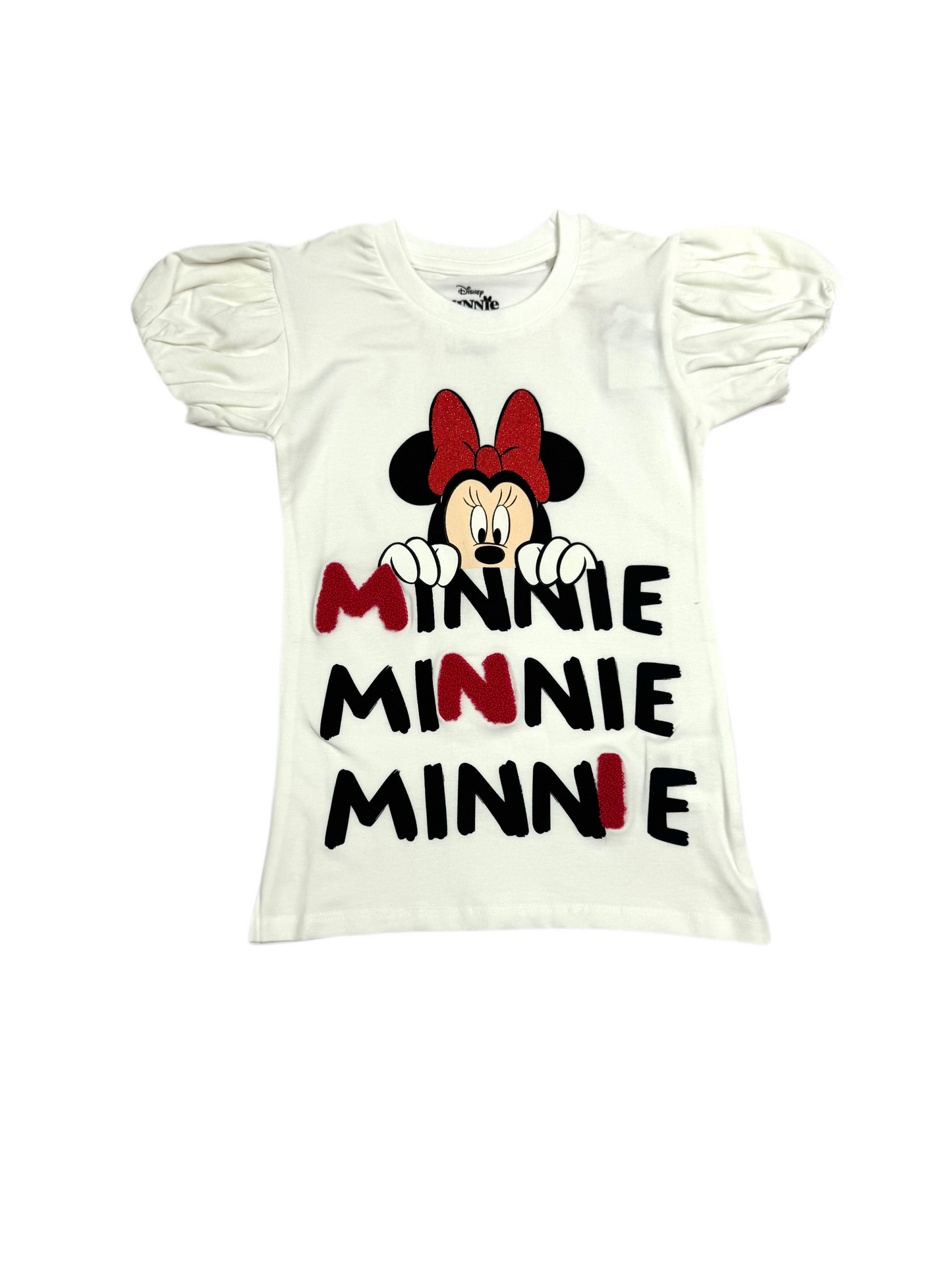Camisa blanca escarchada niña Minnie Disney MM-2620