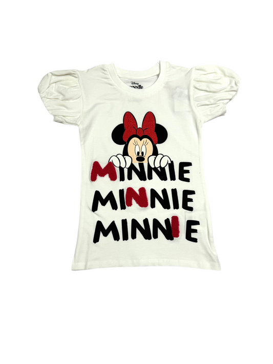 Camisa blanca escarchada niña Minnie Disney MM-2620