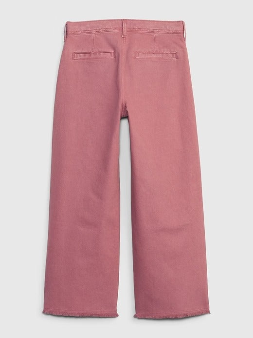 Pantalon rosado Jeans ancho Gap Niña Wide leg