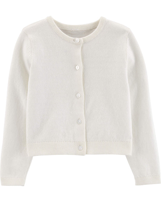 Sueter blanco cardigan carters niña 64727024