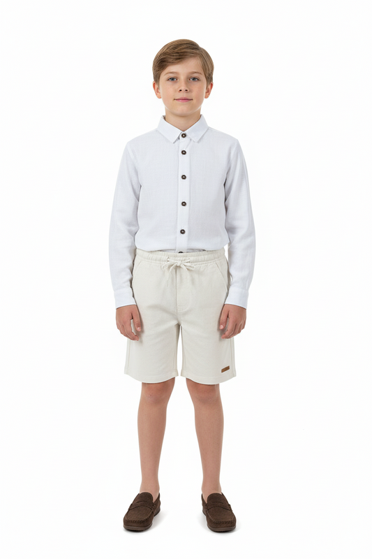 Set 2 piezas formal quimbykids Niño short y camisa 34272