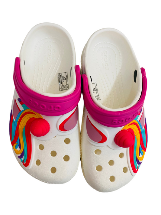 Crocs Unicornio blancas niña