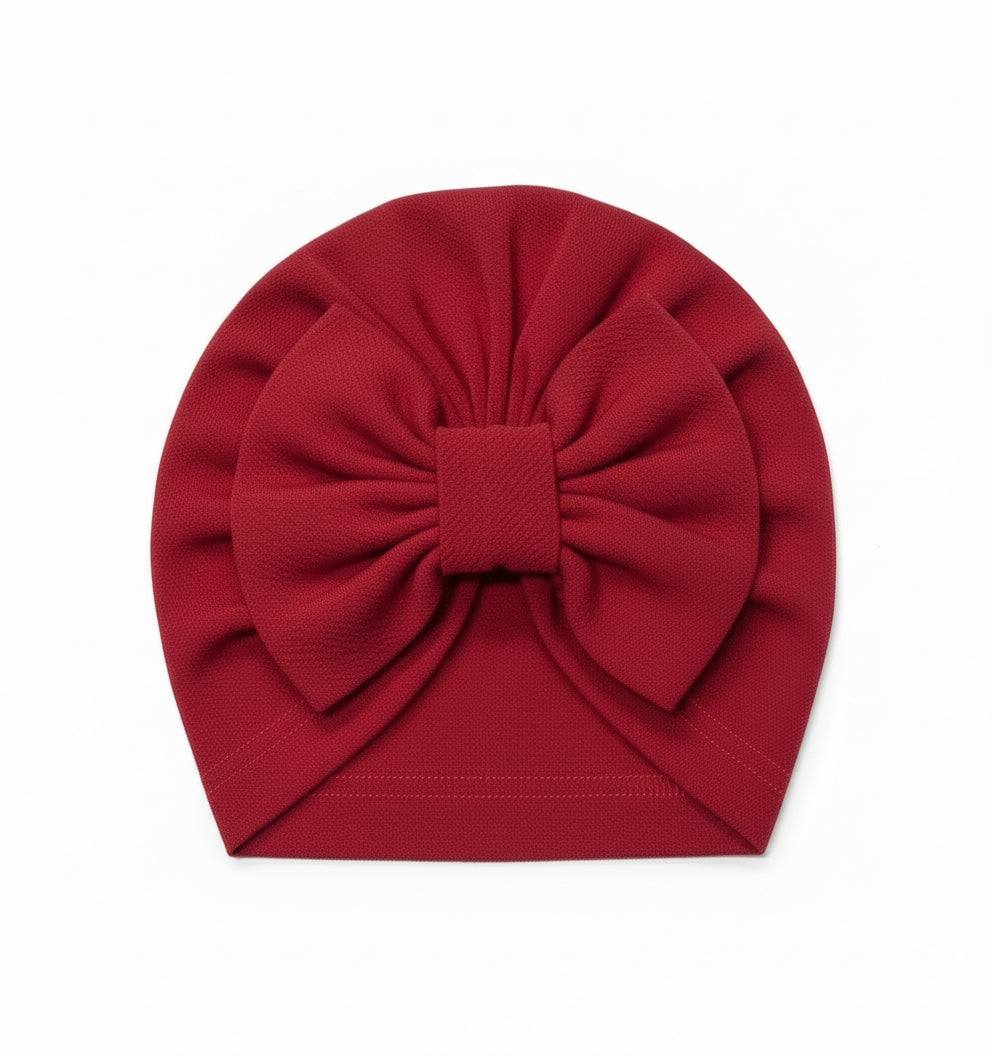 Turbante gorro bebe rojo niña 020723