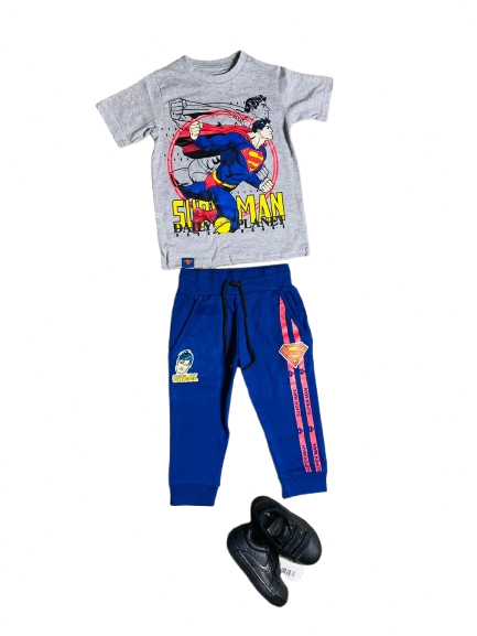 Set 2 piezas pijama superman niño