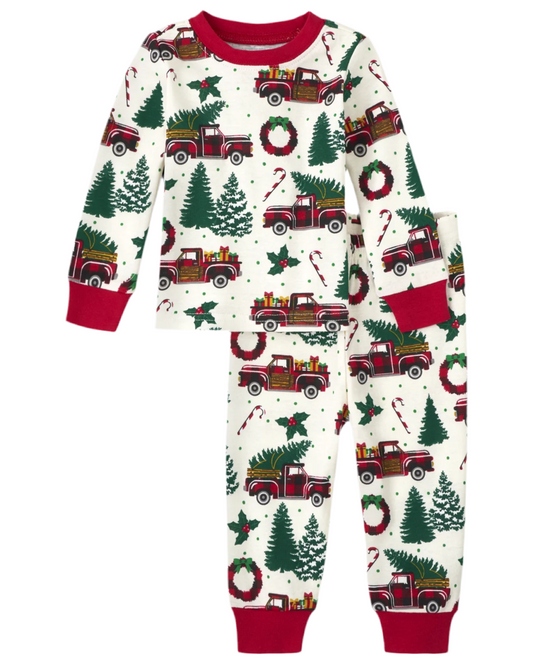 Set 2 piezas pijamas Childrens Place unisex niña niño navidad 76742128