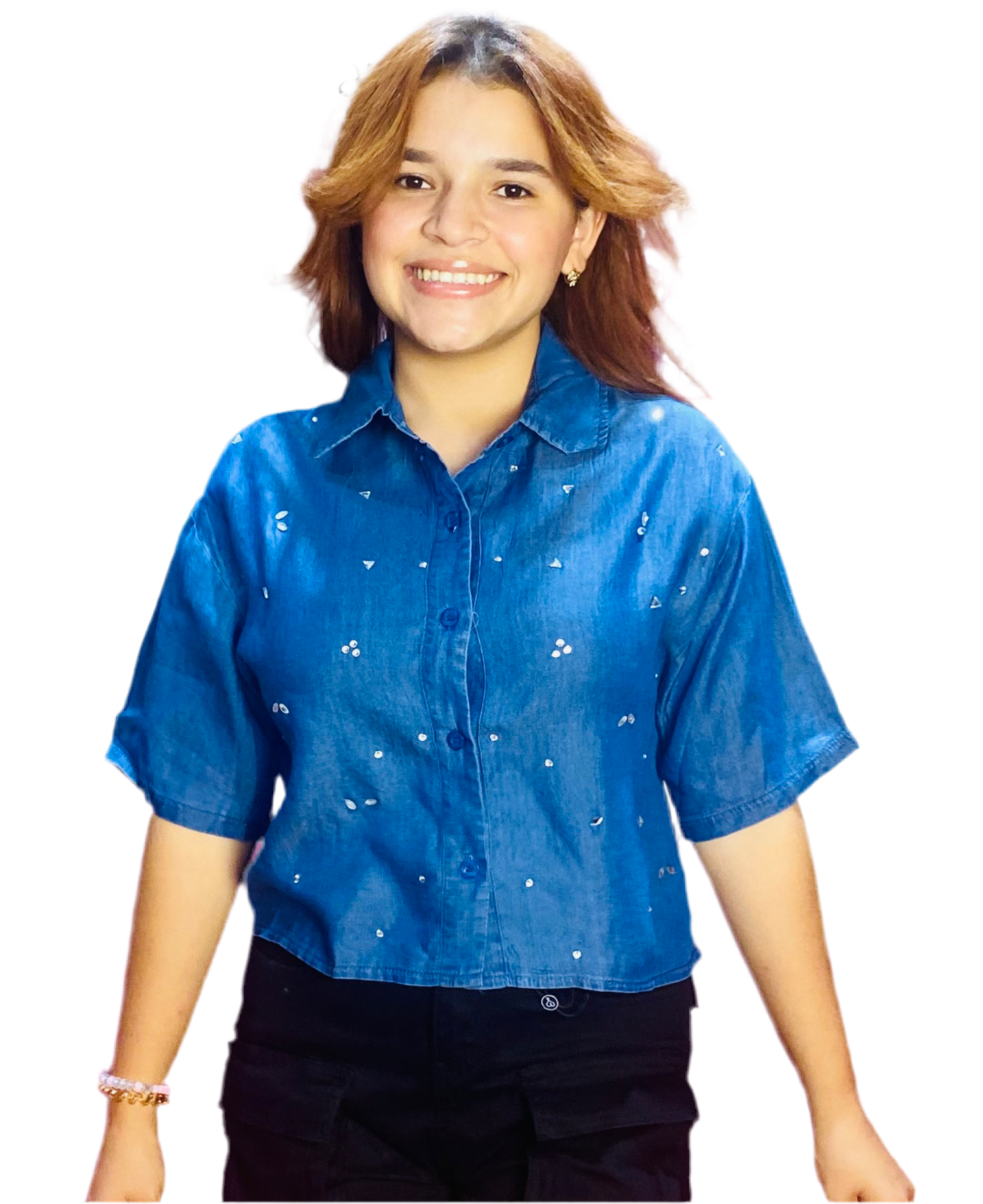 Camisa Jeans para dama Azul Oscuro CTD1188-5 590490