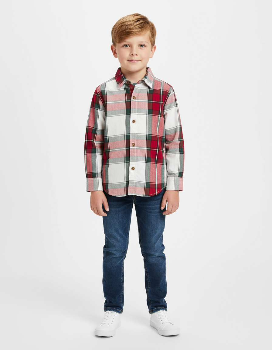 Camisa roja cuadros carters niño 2 a  14 años formal 29268720