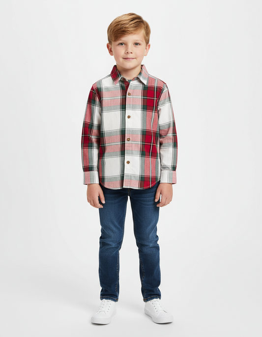 Camisa roja cuadros carters niño 2 a  14 años formal 29268720