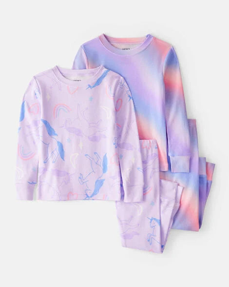Set 2 pijamas unicornio morado niña Carters 2T522910