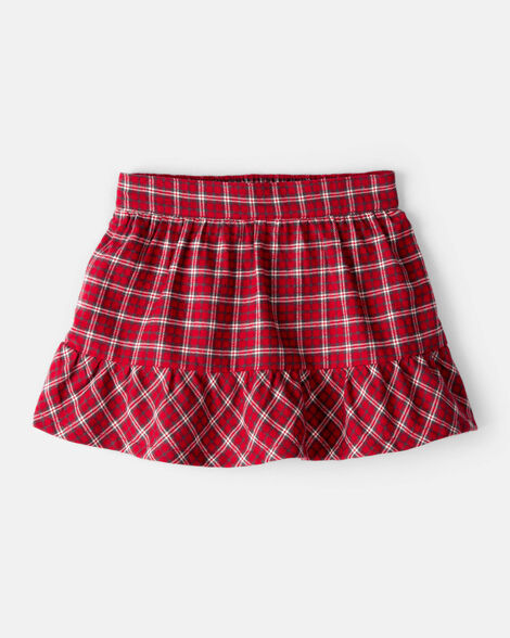 Falda short cuadros roja carters niña 2T565710