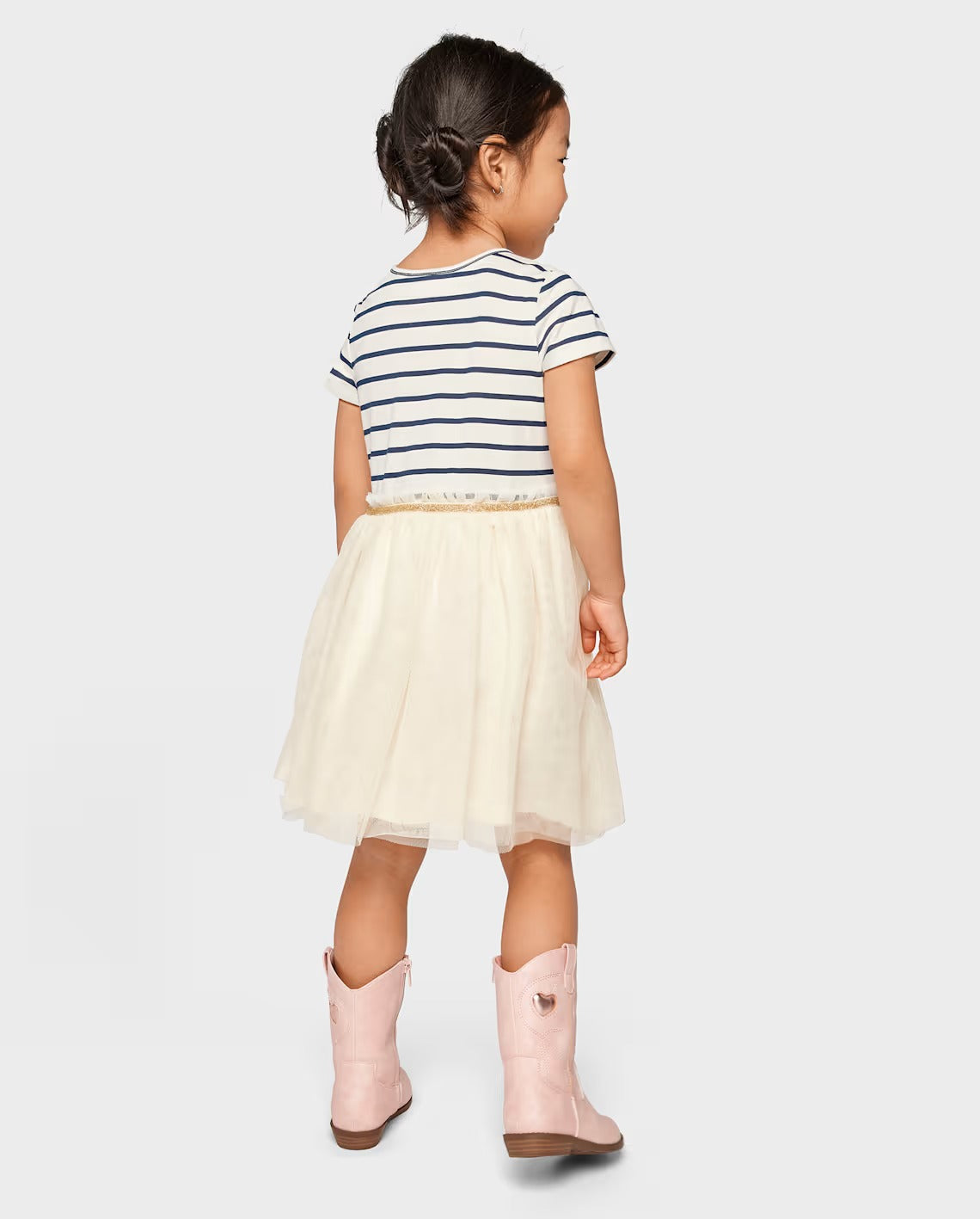 Vestido blanco tutu childrens place niña rayas 75204080