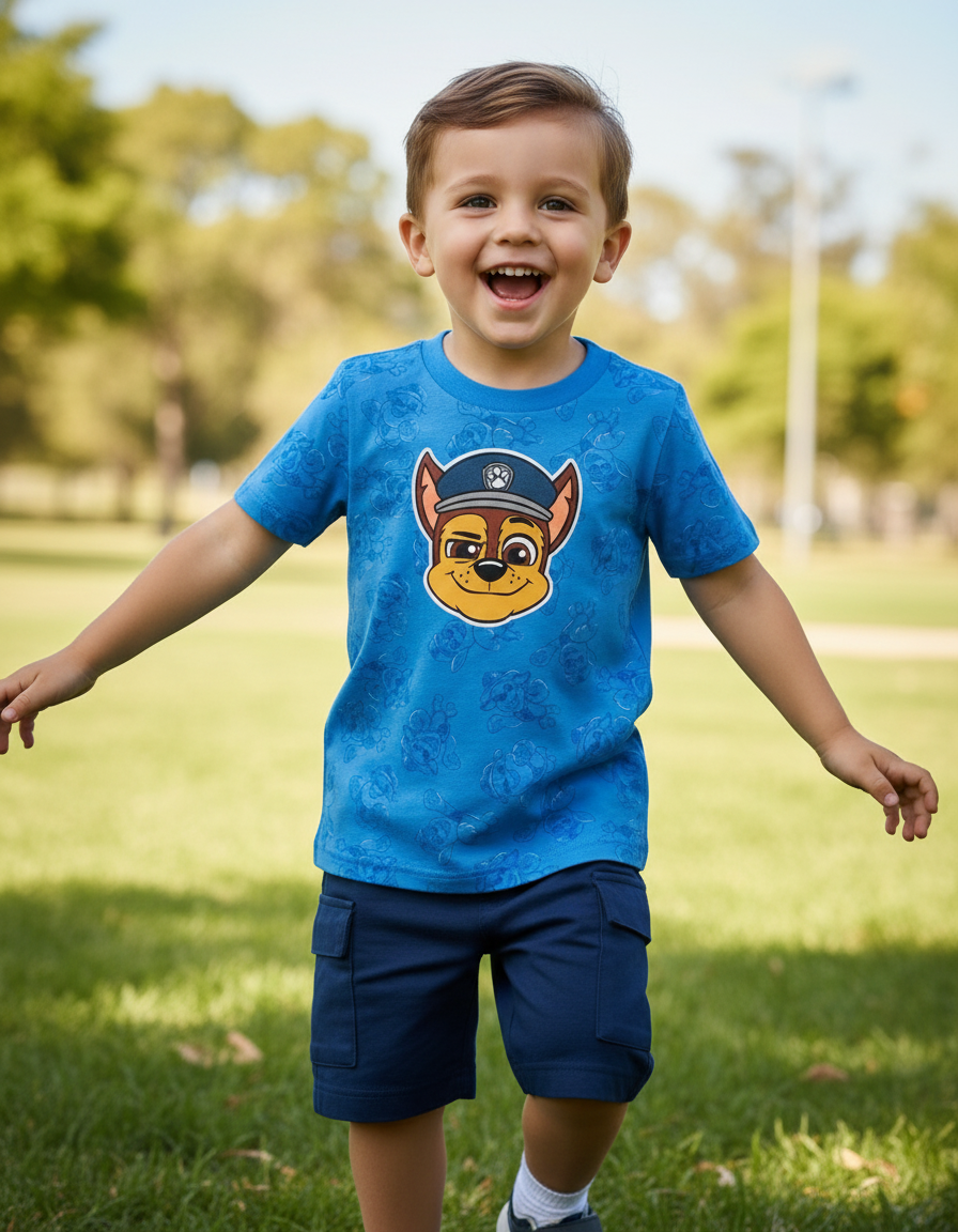 Set conjunto Nickelodeon St Jacks Short Azul Camisa Azul Blanco Niño 3000173803