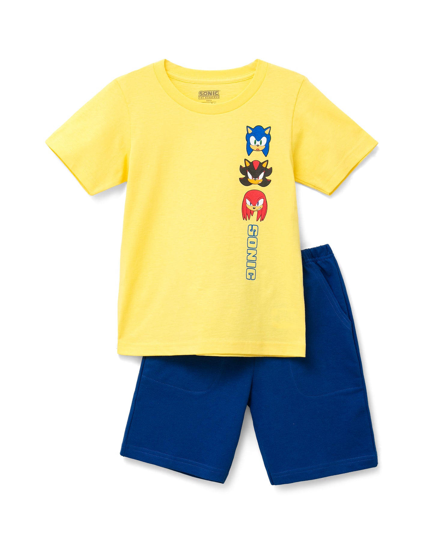 Set conjunto 2 piezas camisa amarilla short azul niño Sonic St Jacks 3000181202