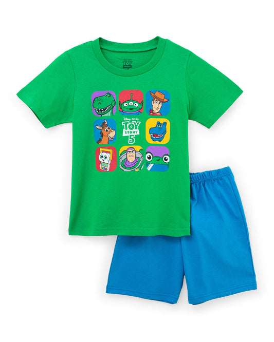 Set 2 piezas camisa blanca dinosaurio short verde toy story niño St Jacks 3000182102