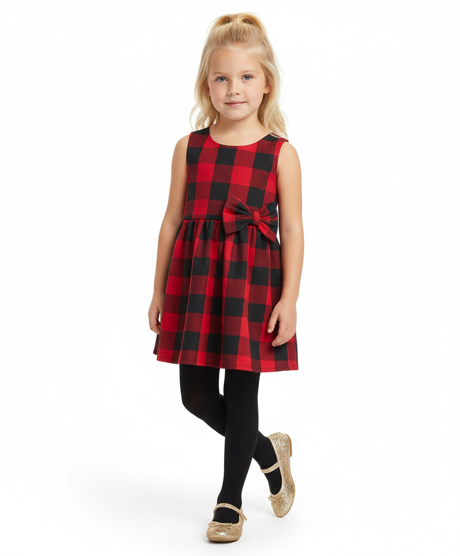 Vestido rojo bebe niña cuadros Children's Place  77009648