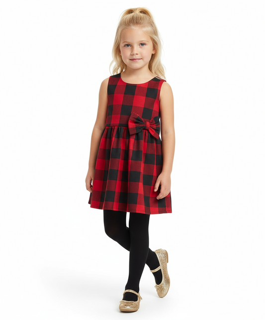 Vestido rojo bebe niña cuadros Children's Place  77009648