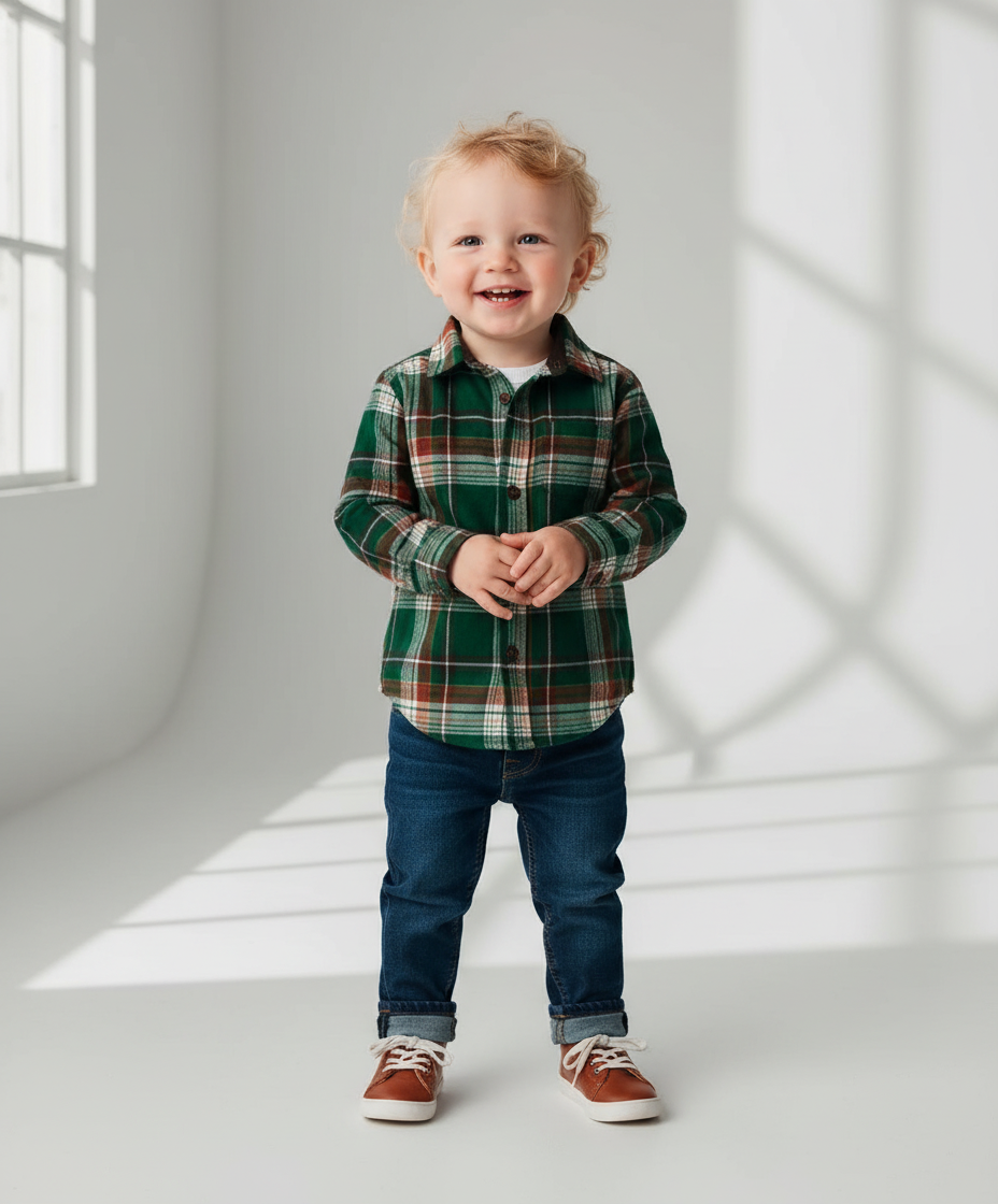 Camisa verde cuadros Gymboree niño 2 a  12 años formal thanksgiving 16363248