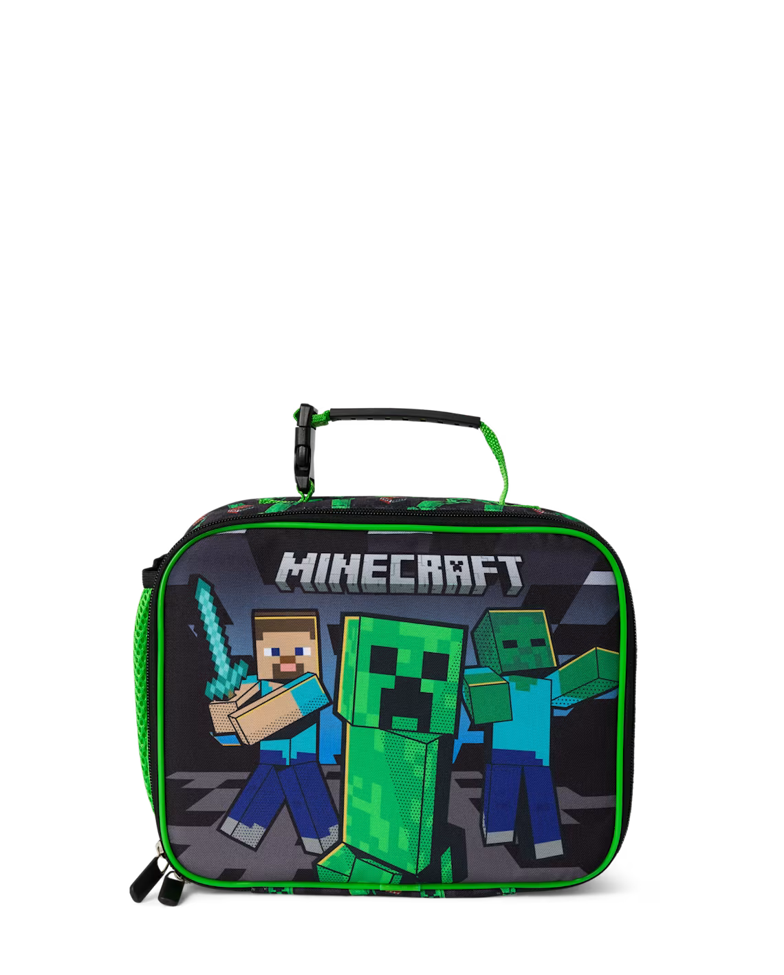Lonchera verde negra minecraft Childrens Place 3061959