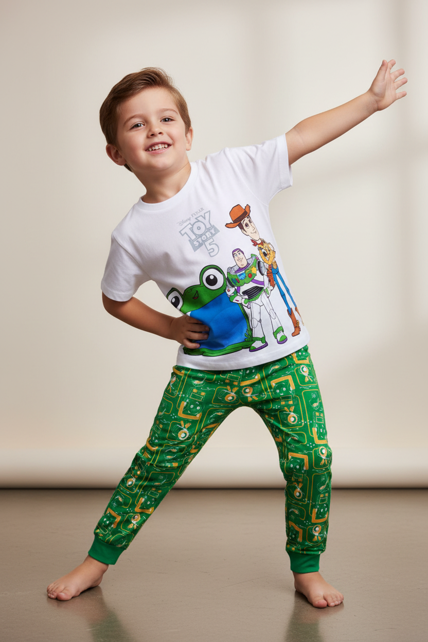 Set conjunto Pijama 2 piezas camisa blanca pantalon verde toy story niño St Jacks 3080184602