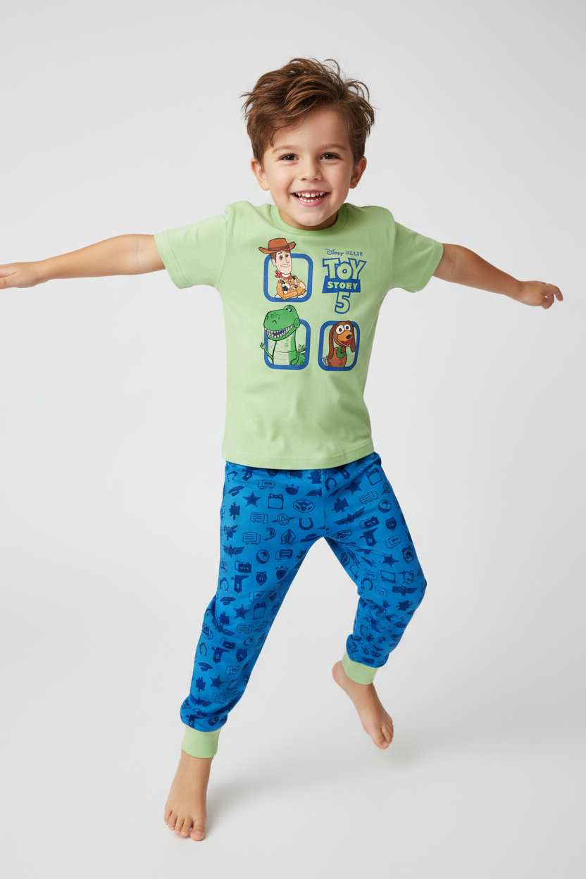 Set conjunto Pijama 2 piezas camisa verde pantalon azul niño Toy Story St Jacks 3080184701