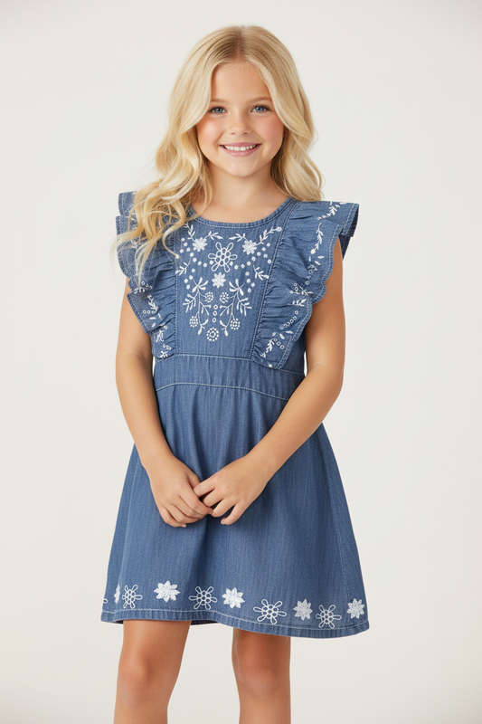 Vestido jeans azul oscuro niña AEROPOSTALE 3093