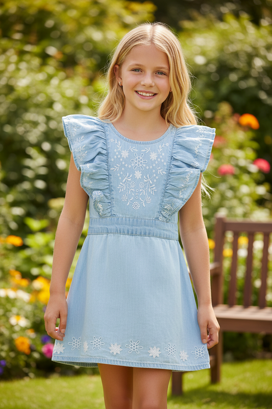 Vestido jeans azul claro niña AEROPOSTALE 3093