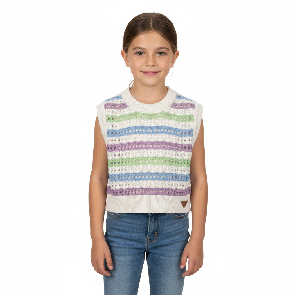 Camisa blusa Gloss Nude Rallas Niña Grande 31831-000106