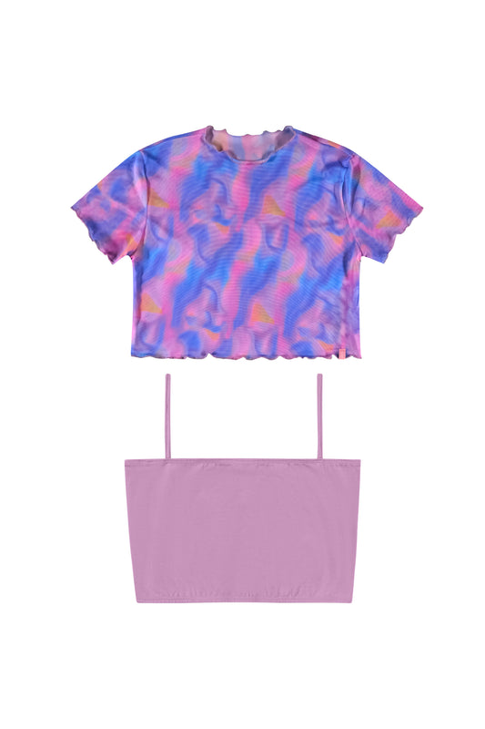 blusa camisa Gloss Rosa Azul Niña Grande 31852_SB0377