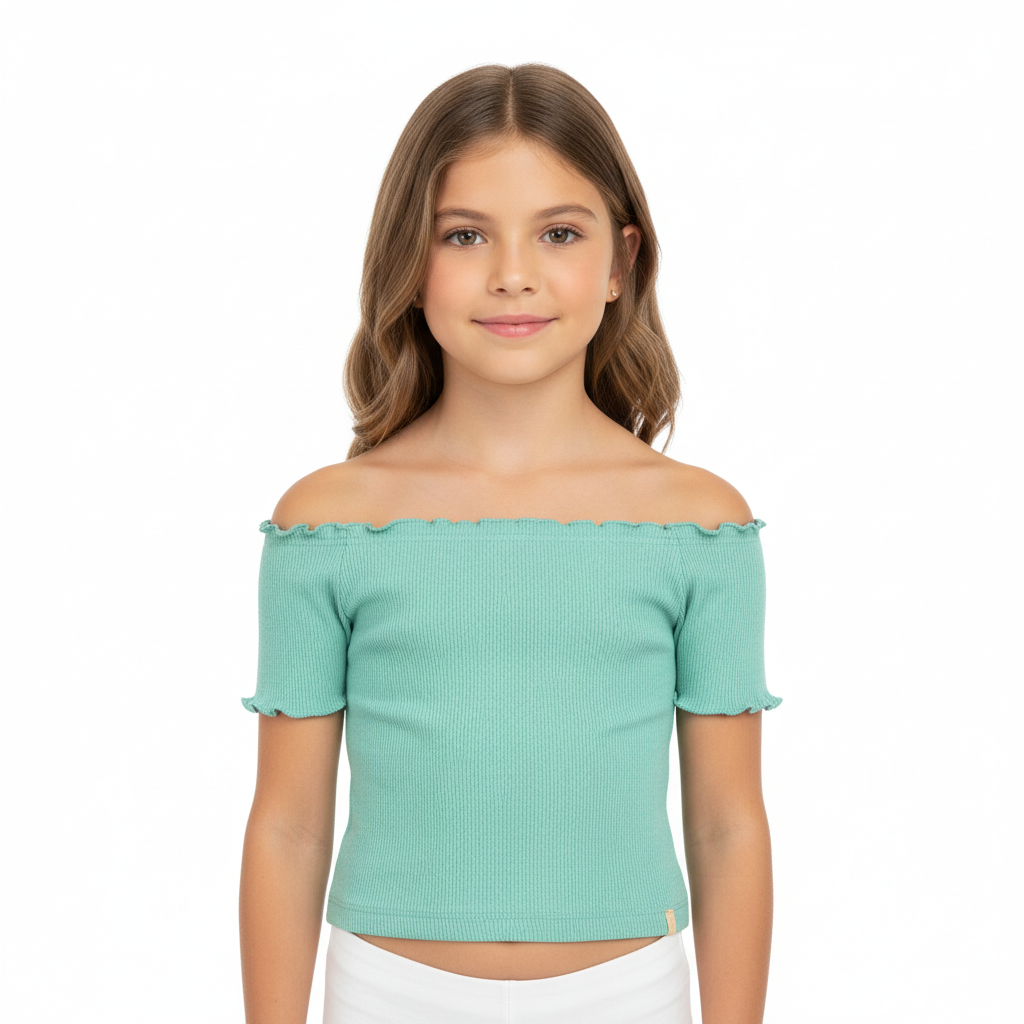 Camisa Blusa Gloss Verde Niña Grande 31877-155218