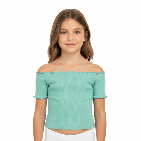 Camisa Blusa Gloss Verde Niña Grande 31877-155218