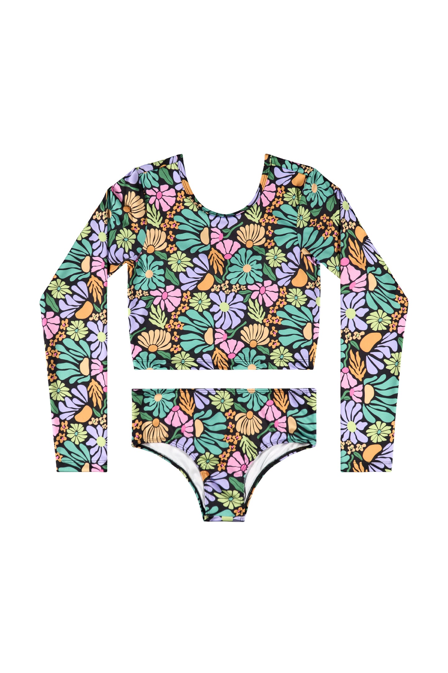 Traje de baño Bikini Gloss Flores Manga Larga Niña Grande 31886_SB0380
