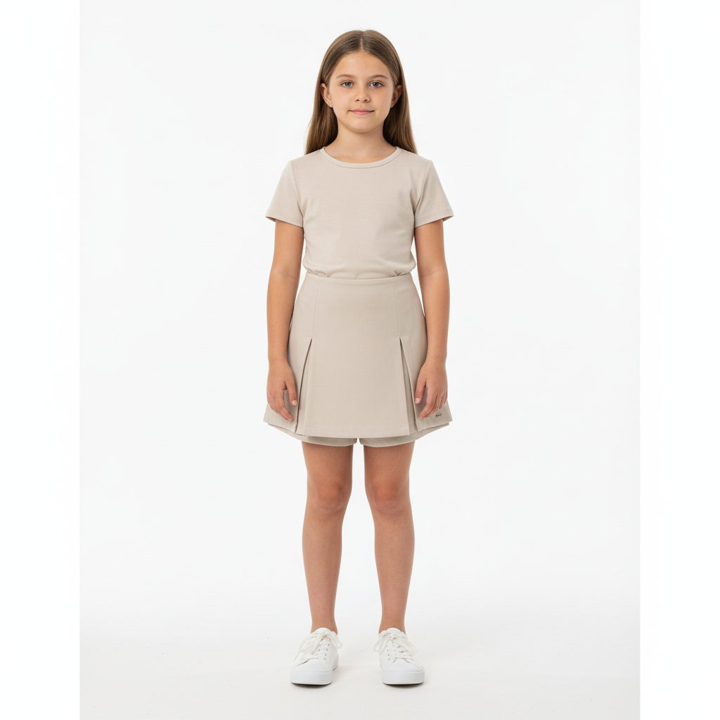 Shorts falda beige niña Gloss 31964-120703