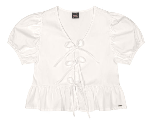 Camisa blusa blanca niña Gloss chongo coquette 31965-000106