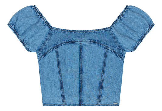 Camisa blusa azul jeans niña Gloss 31969-134308